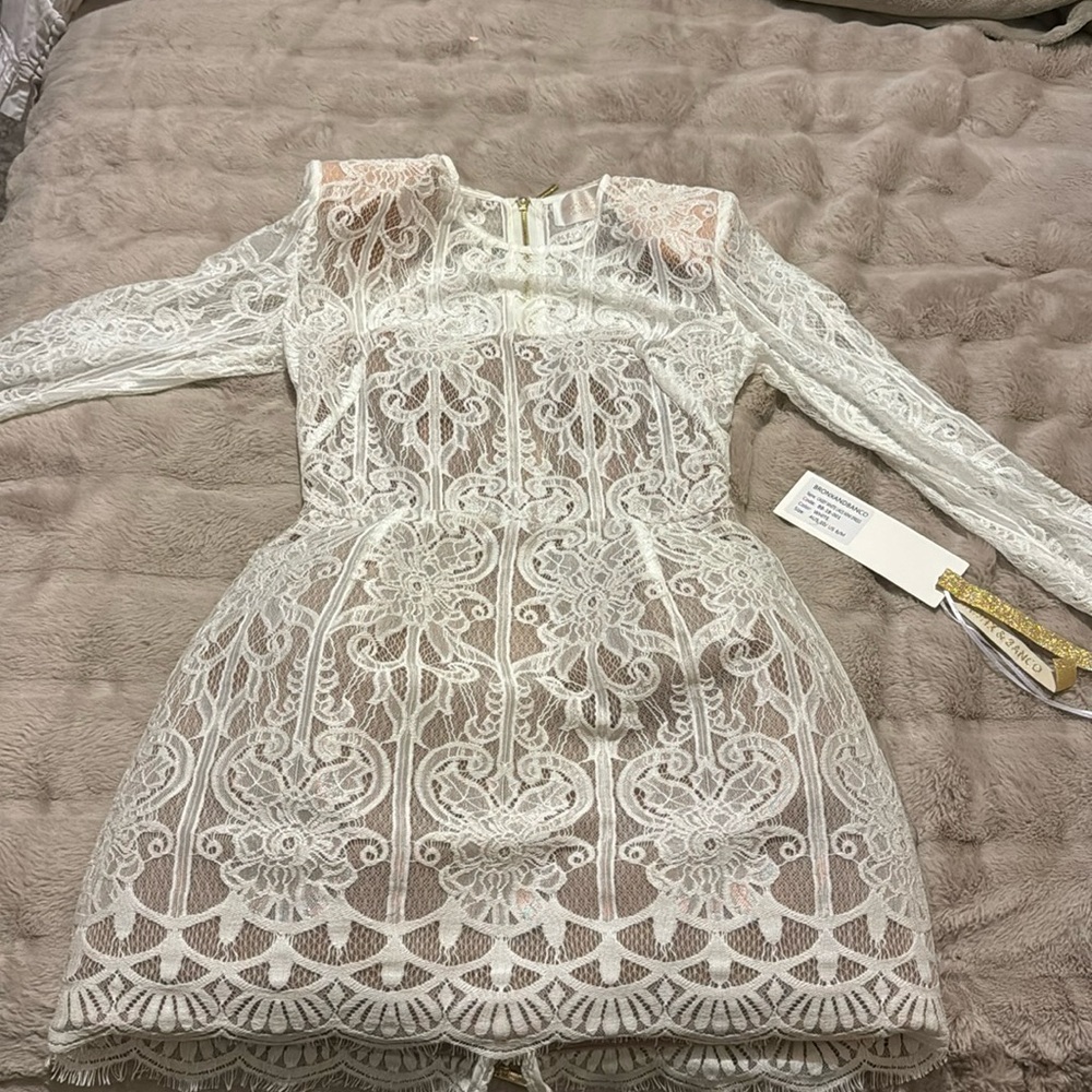 Bronx and Banco Casey White Lace Dress Mini